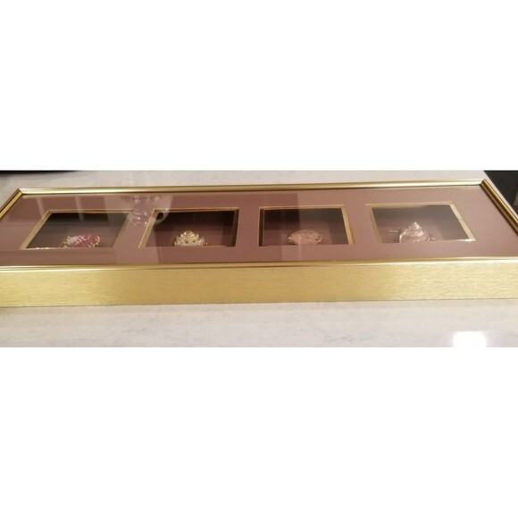 Figi Giftware abalone and gold shells display box wall decor 4 in 1 vintage - Picture 11 of 12